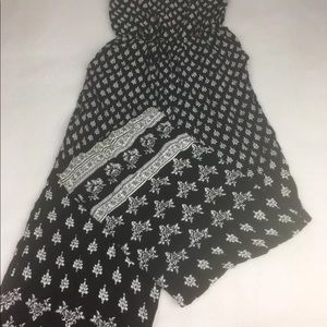 Pallazzo Pants Sz4 Wide Legs Spaghetti Strap Blk